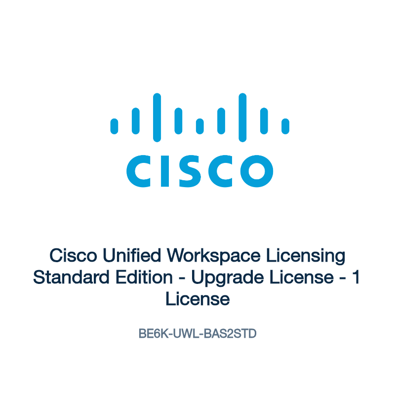 BE6K-UWL-BAS2STD: Cisco Unified Workspace Licensing Standard Edition