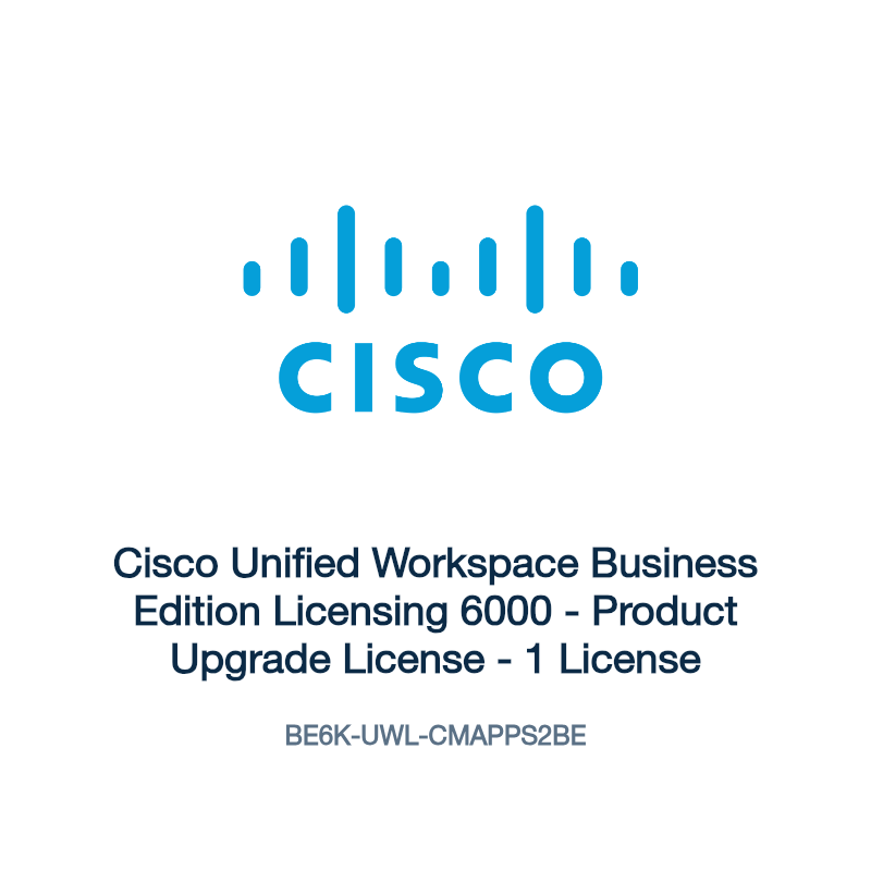 BE6K-UWL-CMAPPS2BE: Cisco Unified Workspace Business Edition Licensing 6000