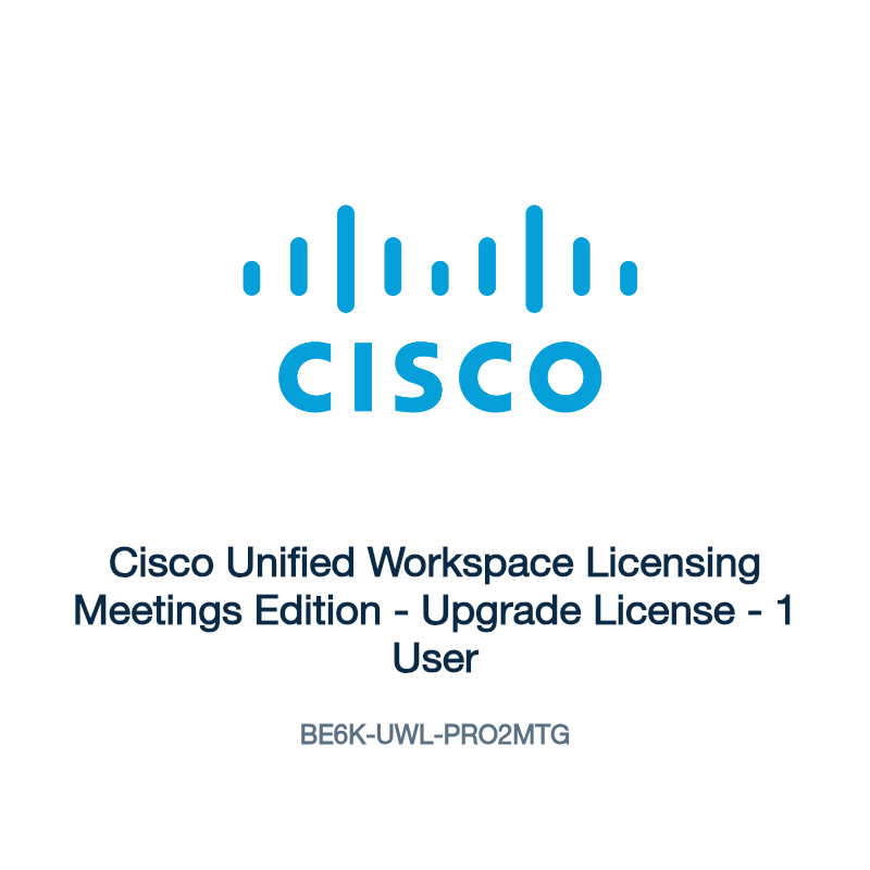BE6K-UWL-PRO2MTG: Cisco Unified Workspace Licensing Meetings Edition