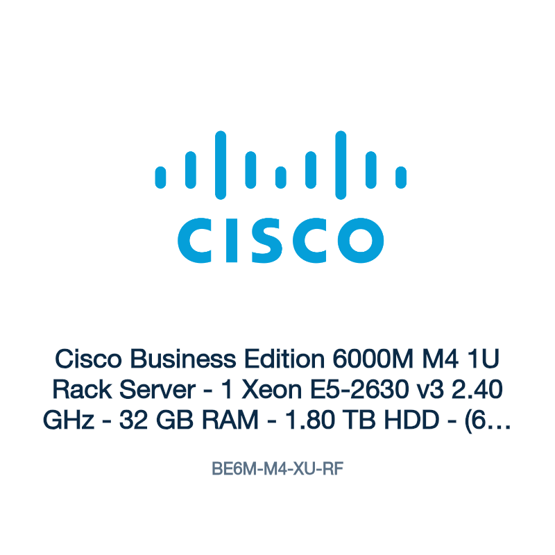 BE6M-M4-XU-RF: Cisco Business Edition 6000M M4 1U Rack Server