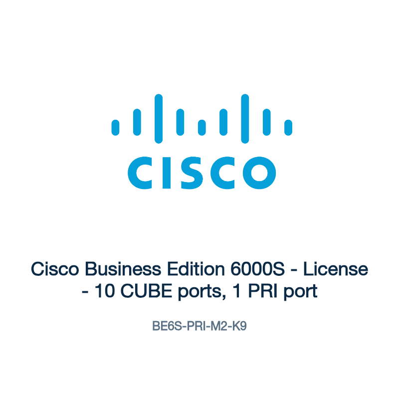 BE6S-PRI-M2-K9: Cisco Business Edition 6000S