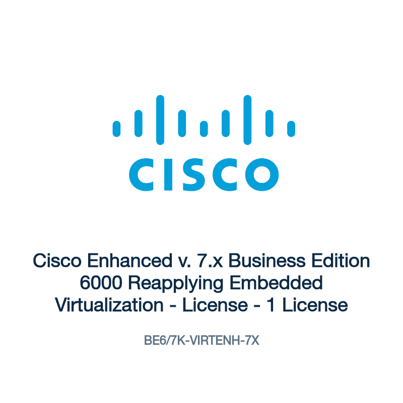 BE6/7K-VIRTENH-7X: Cisco Enhanced v. 7.x Business Edition 6000 Reapplying Embedded