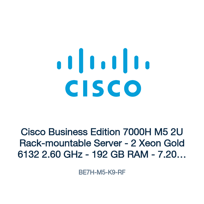 BE7H-M5-K9-RF: Cisco Business Edition 7000H M5 2U Rack-mountable Server