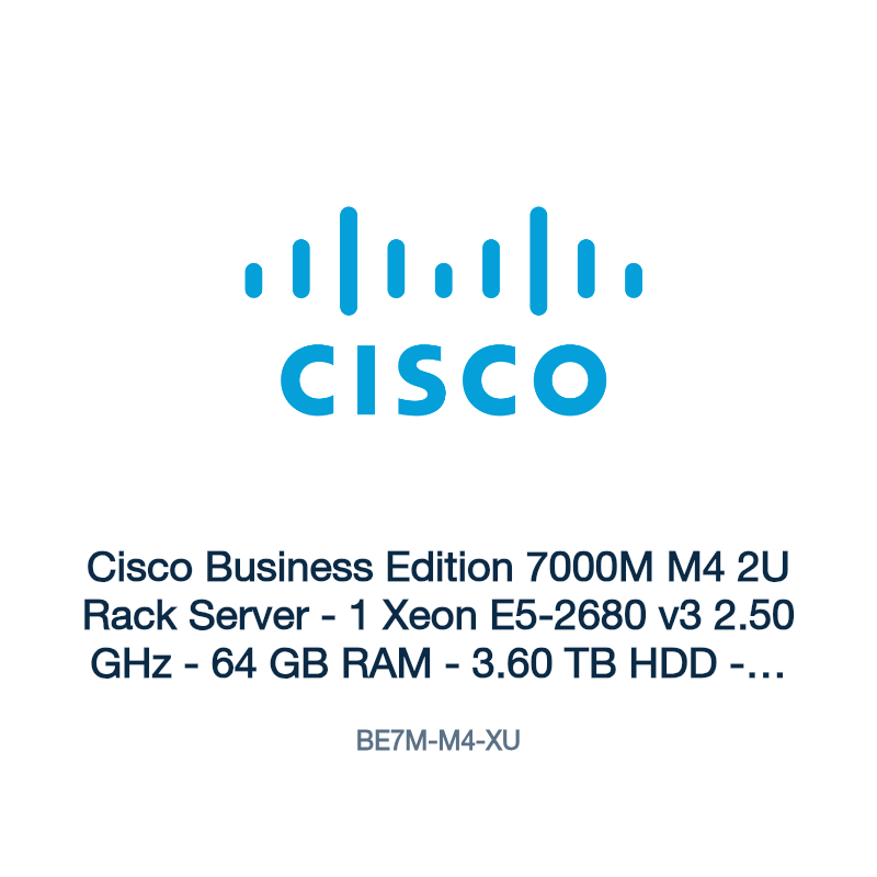 BE7M-M4-XU: Cisco Business Edition 7000M M4 2U Rack Server