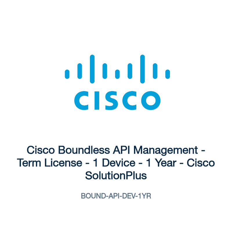 BOUND-API-DEV-1YR: Cisco Boundless API Management