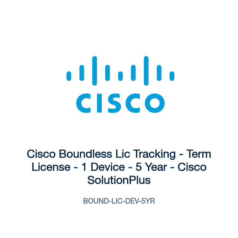 BOUND-LIC-DEV-5YR: Cisco Boundless Lic Tracking