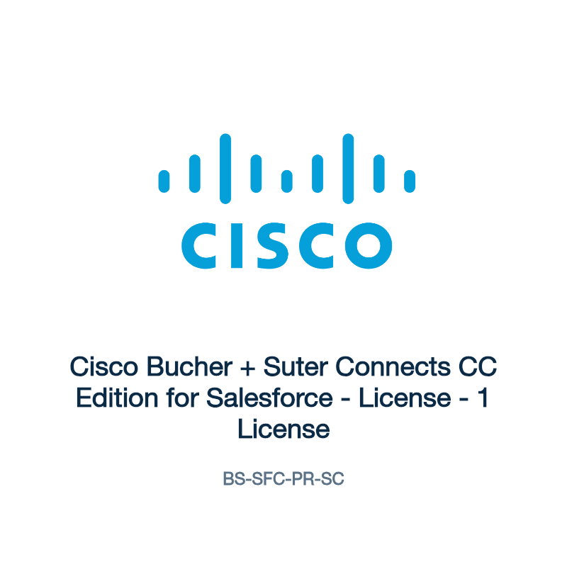BS-SFC-PR-SC: Cisco Bucher + Suter Connects CC Edition for Salesforce