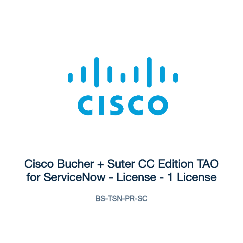 BS-TSN-PR-SC: Cisco Bucher + Suter CC Edition TAO for ServiceNow
