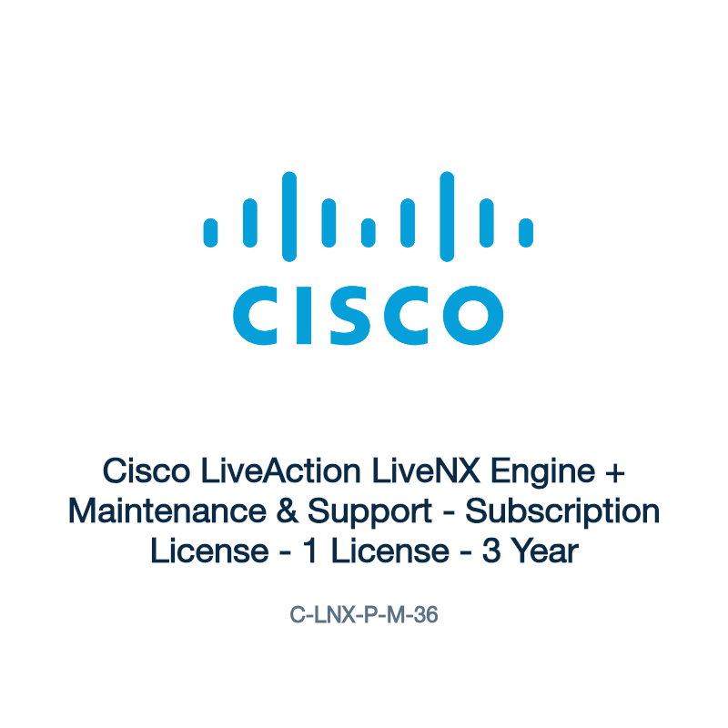 C-LNX-P-M-36: Cisco LiveAction LiveNX Engine + Maintenance & Support