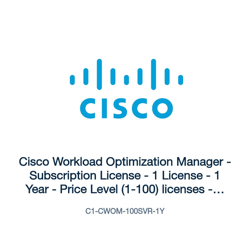 C1-CWOM-100SVR-1Y: Cisco Workload Optimization Manager