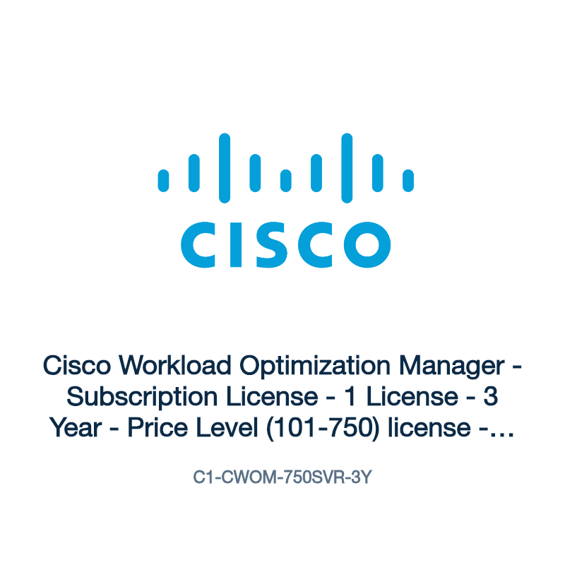 C1-CWOM-750SVR-3Y: Cisco Workload Optimization Manager