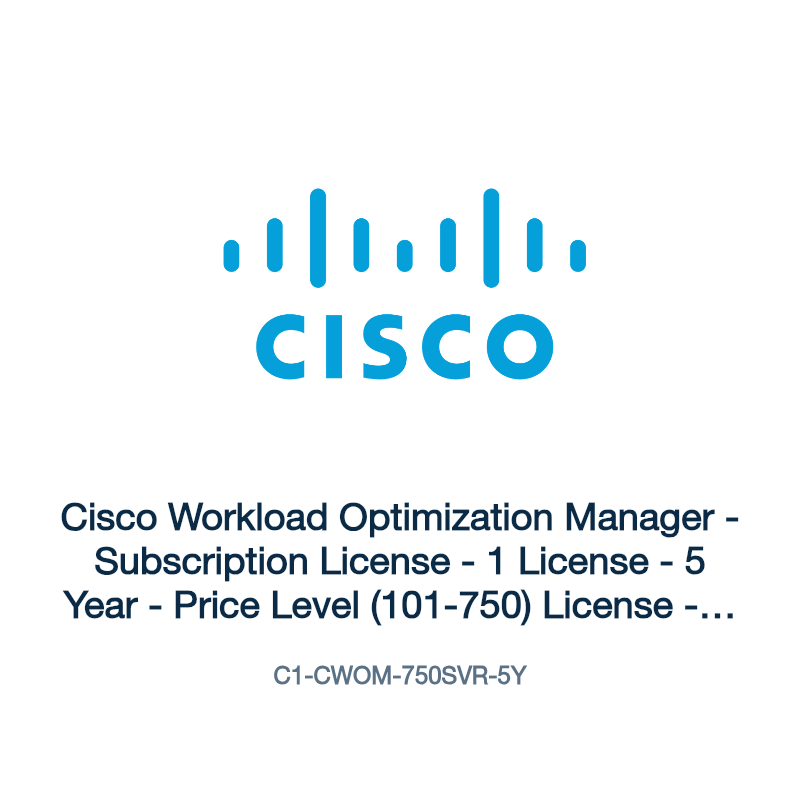 C1-CWOM-750SVR-5Y: Cisco Workload Optimization Manager