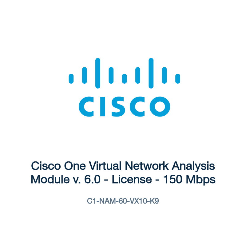 C1-NAM-60-VX10-K9: Cisco One Virtual Network Analysis Module v. 6.0