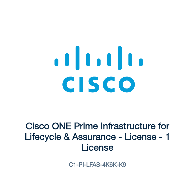 C1-PI-LFAS-4K6K-K9: Cisco ONE Prime Infrastructure for Lifecycle & Assurance