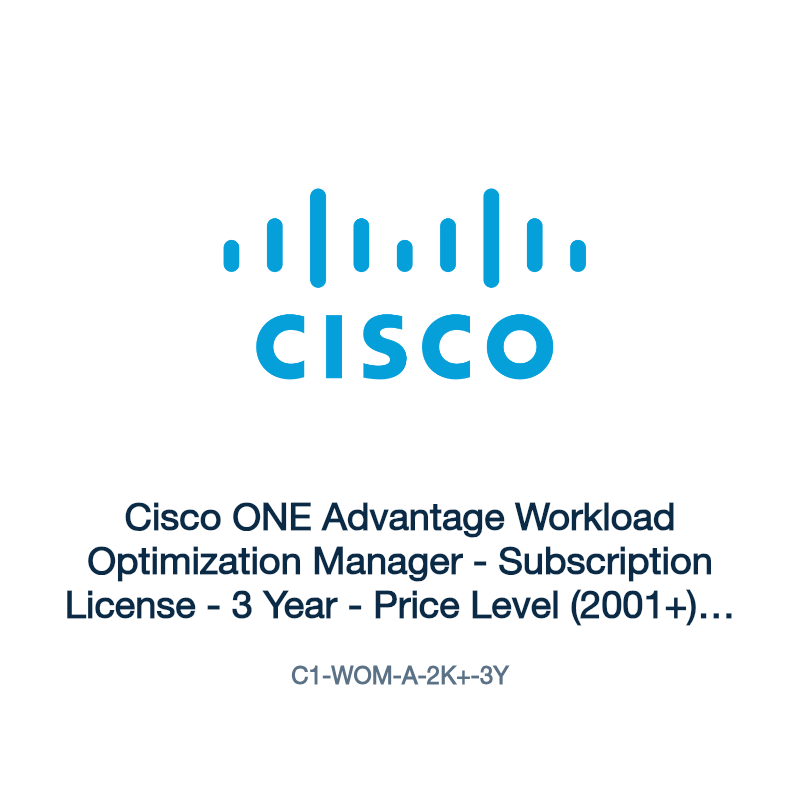 C1-WOM-A-2K+-3Y: Cisco ONE Advantage Workload Optimization Manager