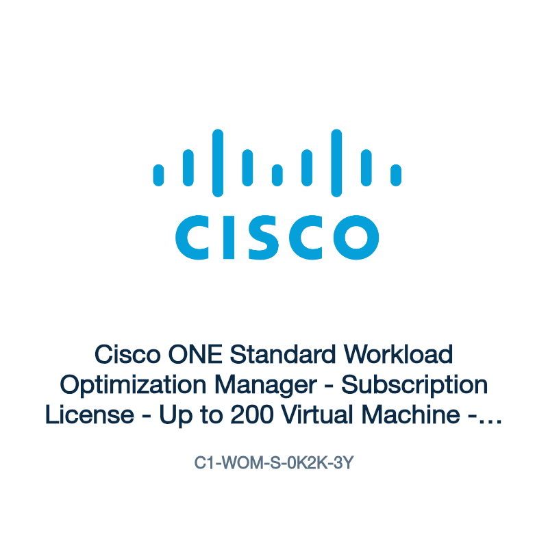 C1-WOM-S-0K2K-3Y: Cisco ONE Standard Workload Optimization Manager