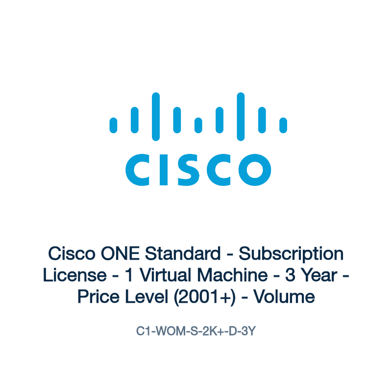 C1-WOM-S-2K+-D-3Y: Cisco ONE Standard