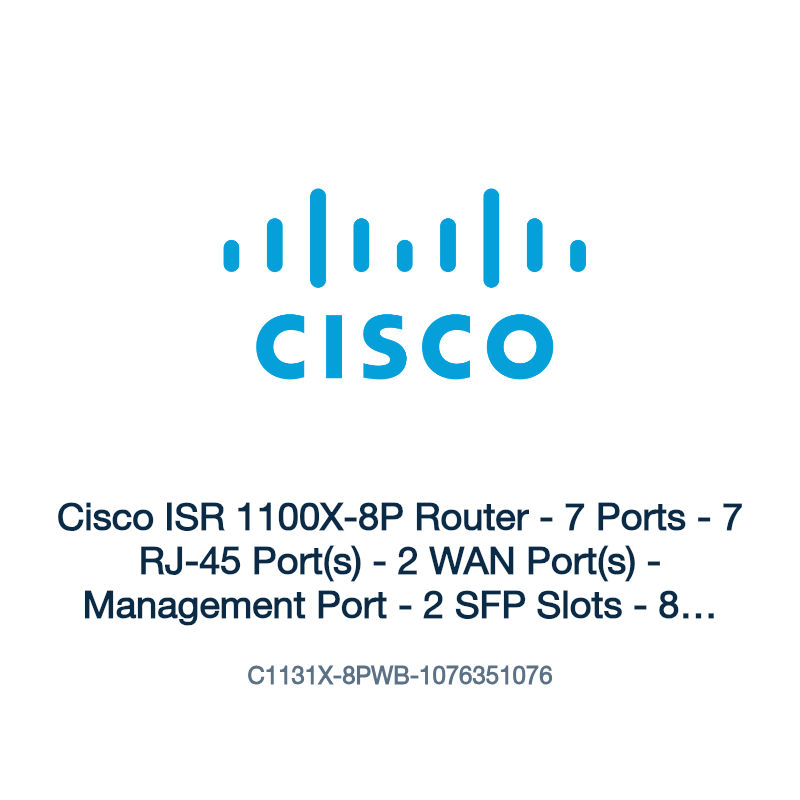 C1131X-8PWB-1076351076: Cisco ISR 1100X-8P Router
