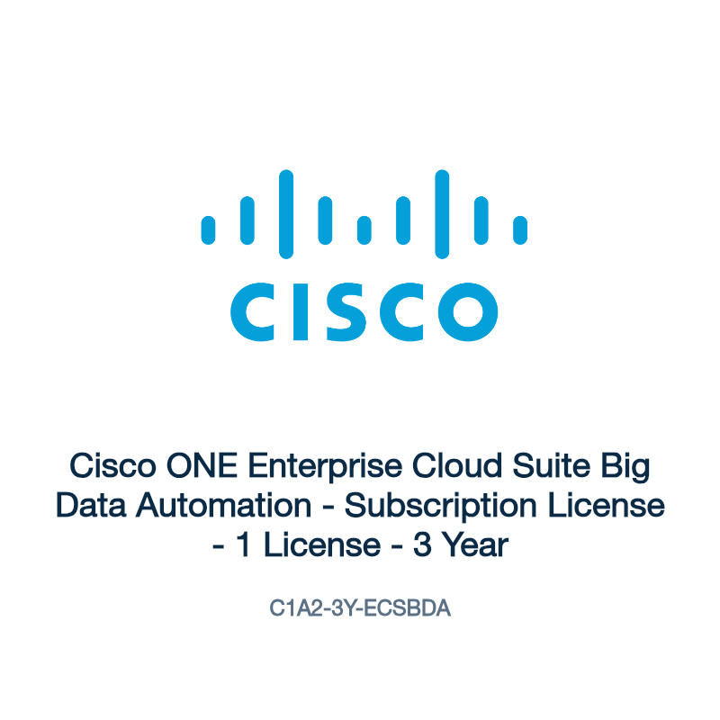 C1A2-3Y-ECSBDA: Cisco ONE Enterprise Cloud Suite Big Data Automation