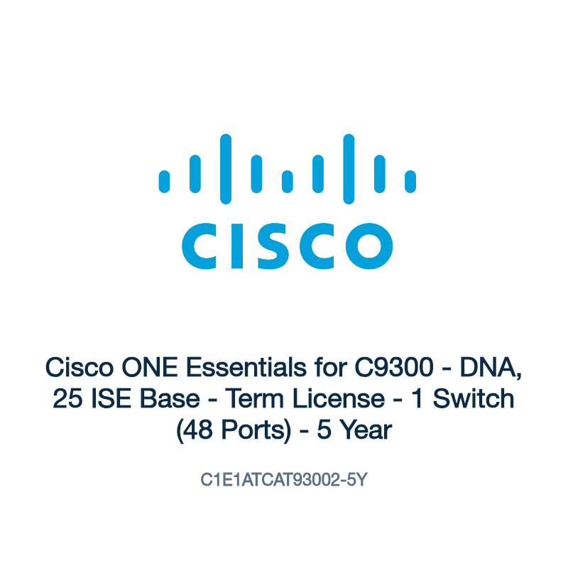 C1E1ATCAT93002-5Y: Cisco ONE Essentials for C9300