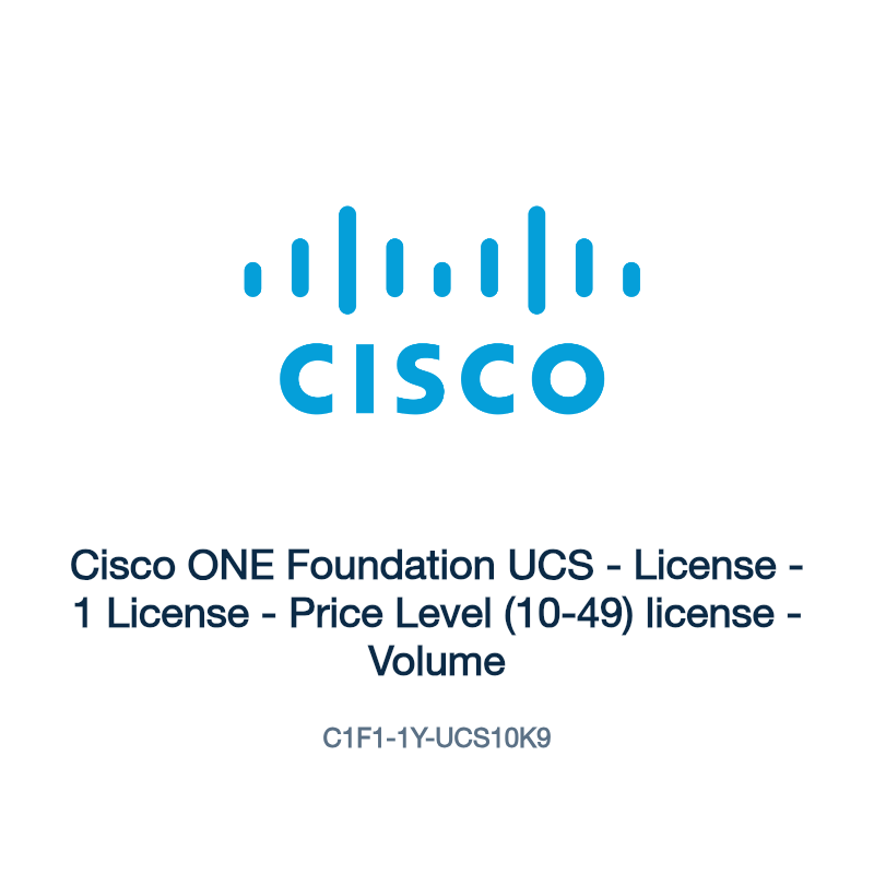 C1F1-1Y-UCS10K9: Cisco ONE Foundation UCS