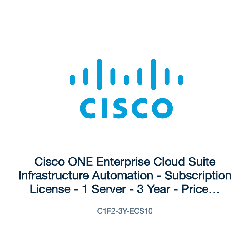 C1F2-3Y-ECS10: Cisco ONE Enterprise Cloud Suite Infrastructure Automation