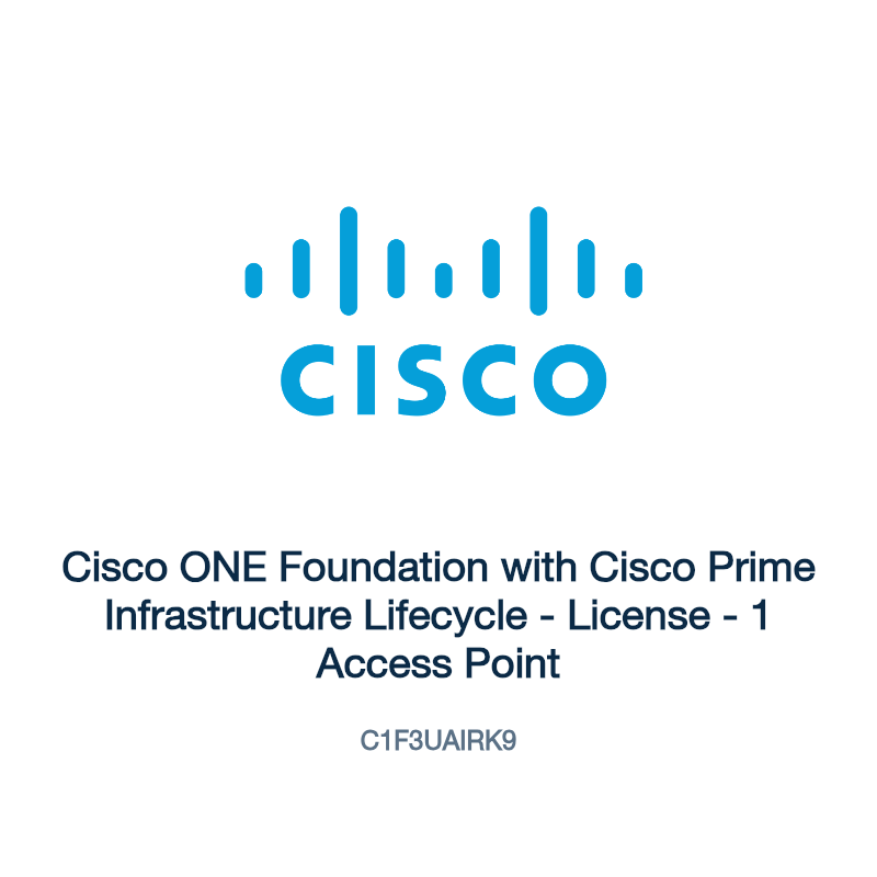 C1F3UAIRK9: Cisco ONE Foundation with Cisco Prime Infrastructure Lifecycle