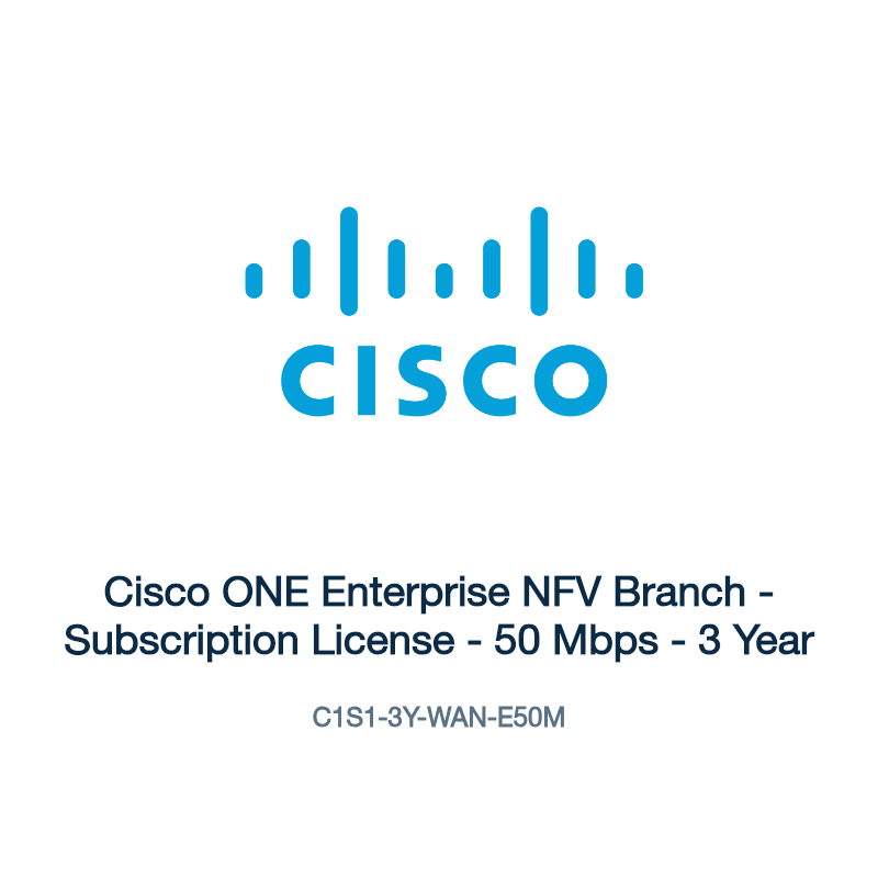 C1S1-3Y-WAN-E50M: Cisco ONE Enterprise NFV Branch
