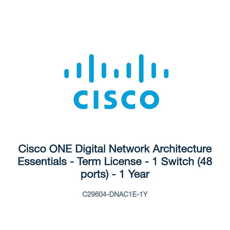 C29604-DNAC1E-1Y: Cisco ONE Digital Network Architecture Essentials
