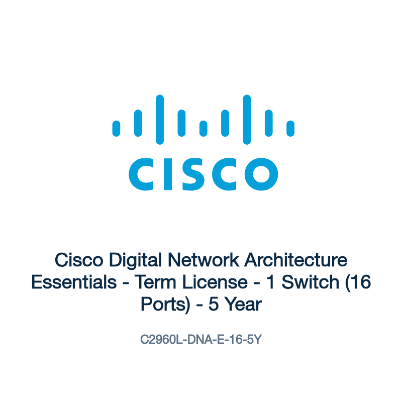 C2960L-DNA-E-16-5Y: Cisco Digital Network Architecture Essentials