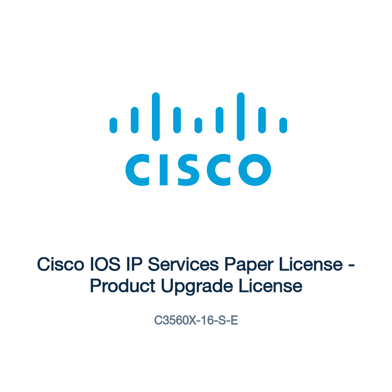C3560X-16-S-E: Cisco IOS IP Services Paper License