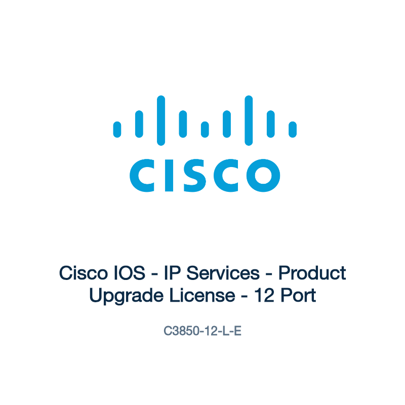 C3850-12-L-E: Cisco IOS - IP Services - Product Upgrade License - 12 Port