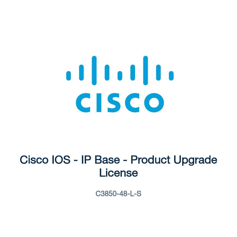 C3850-48-L-S: Cisco IOS - IP Base - Product Upgrade License