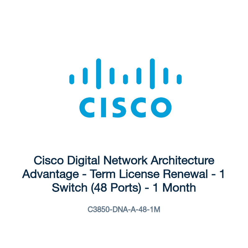 C3850-DNA-A-48-1M: Cisco Digital Network Architecture Advantage