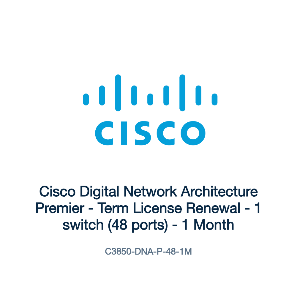 C3850-DNA-P-48-1M: Cisco Digital Network Architecture Premier