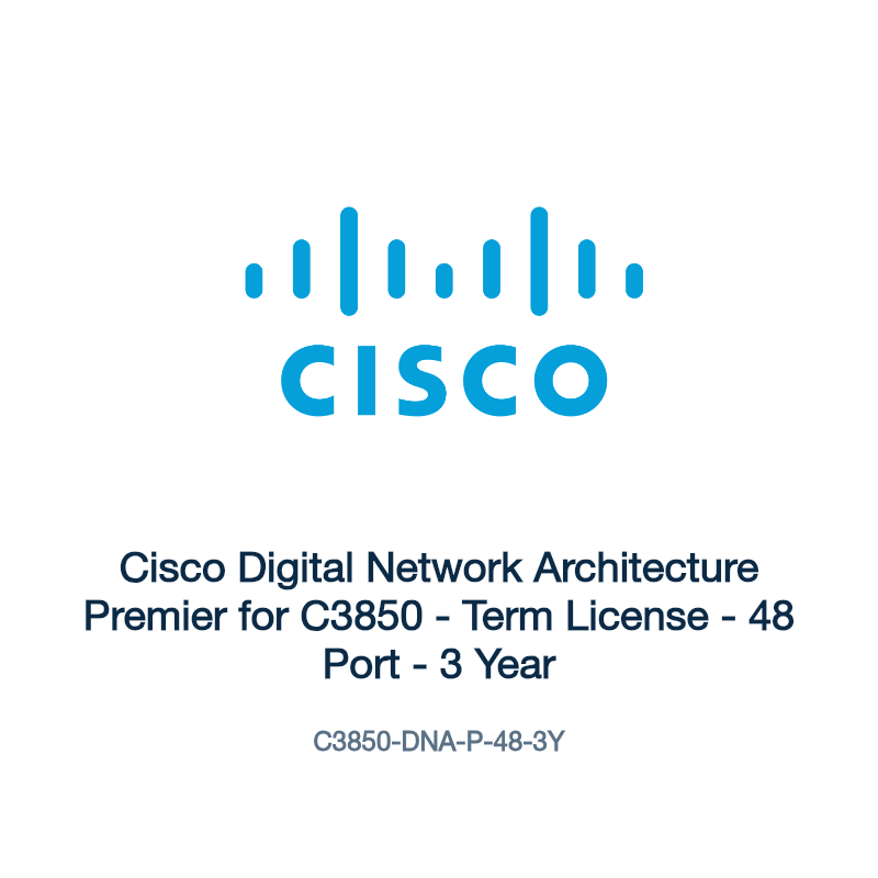 C3850-DNA-P-48-3Y: Cisco Digital Network Architecture Premier for C3850