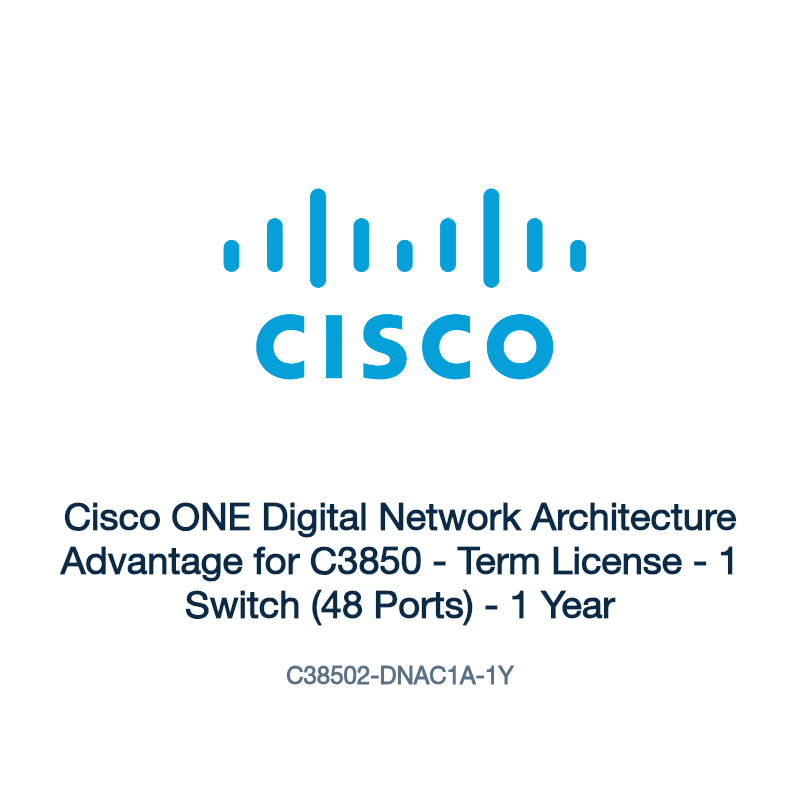C38502-DNAC1A-1Y: Cisco ONE Digital Network Architecture Advantage for C3850