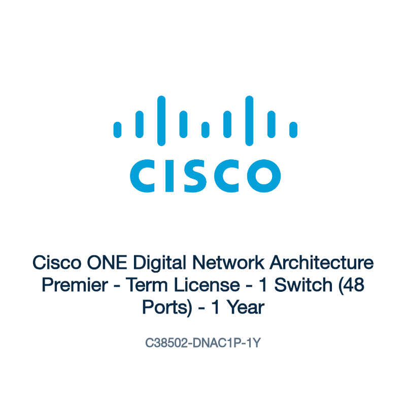 C38502-DNAC1P-1Y: Cisco ONE Digital Network Architecture Premier