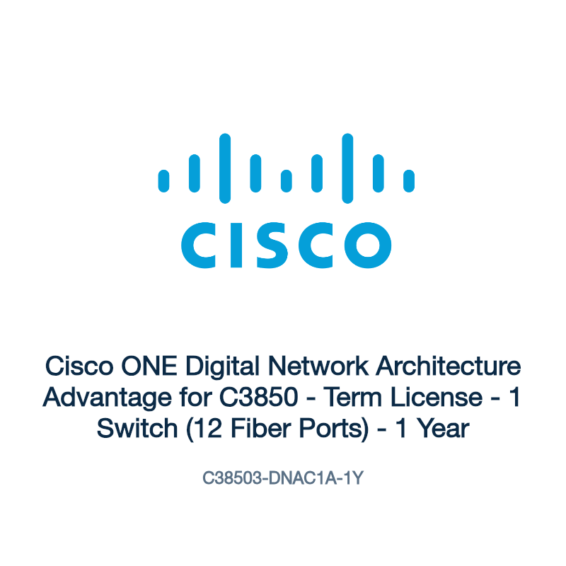 C38503-DNAC1A-1Y: Cisco ONE Digital Network Architecture Advantage for C3850