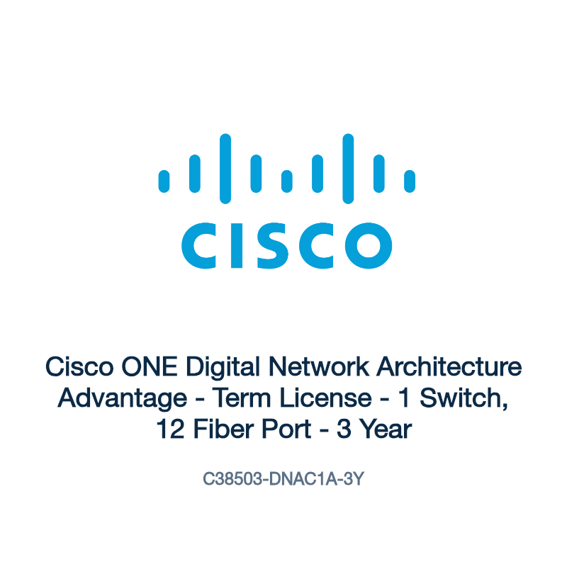 C38503-DNAC1A-3Y: Cisco ONE Digital Network Architecture Advantage