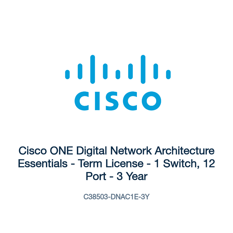 C38503-DNAC1E-3Y: Cisco ONE Digital Network Architecture Essentials