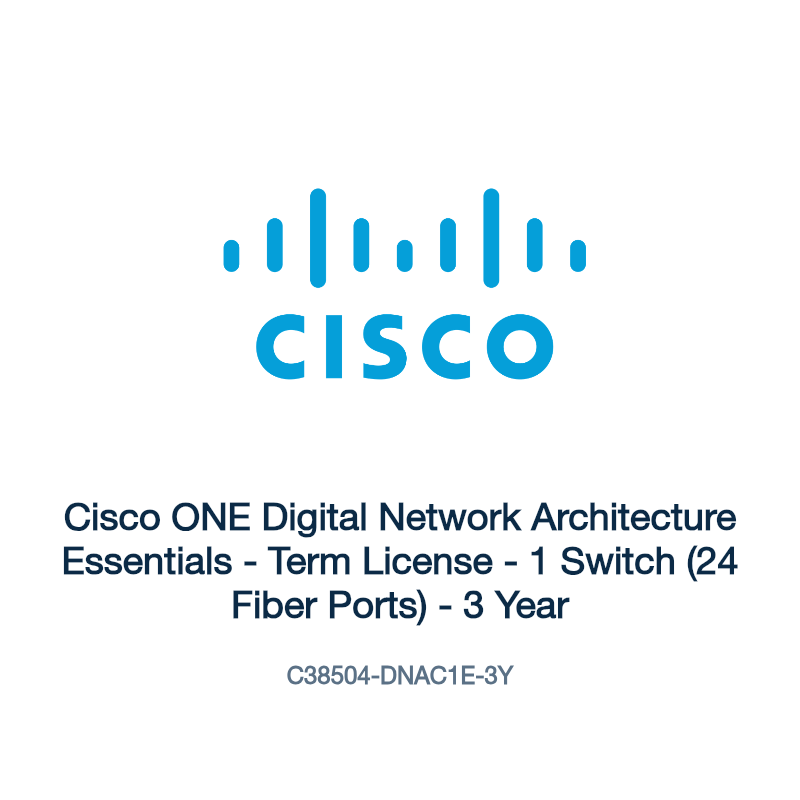 C38504-DNAC1E-3Y: Cisco ONE Digital Network Architecture Essentials