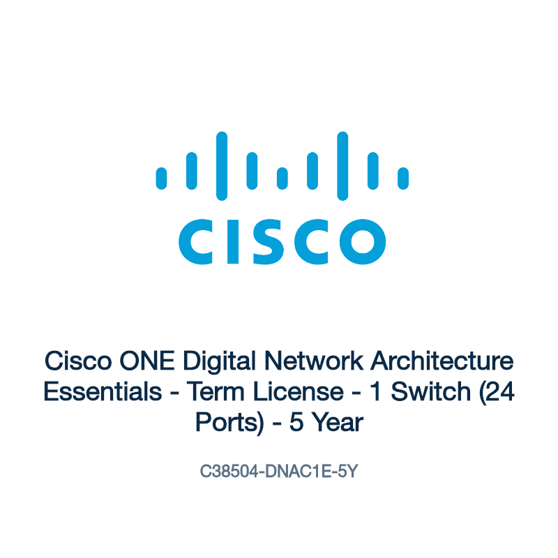 C38504-DNAC1E-5Y: Cisco ONE Digital Network Architecture Essentials