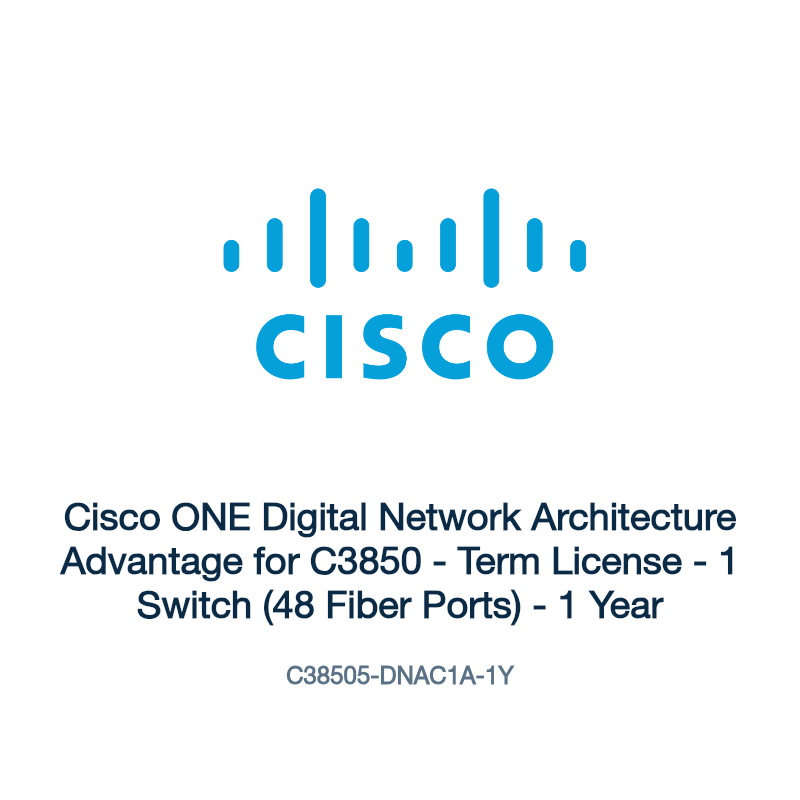 C38505-DNAC1A-1Y: Cisco ONE Digital Network Architecture Advantage for C3850