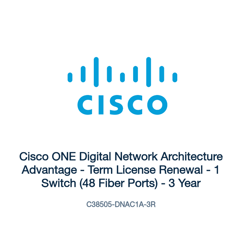 C38505-DNAC1A-3R: Cisco ONE Digital Network Architecture Advantage