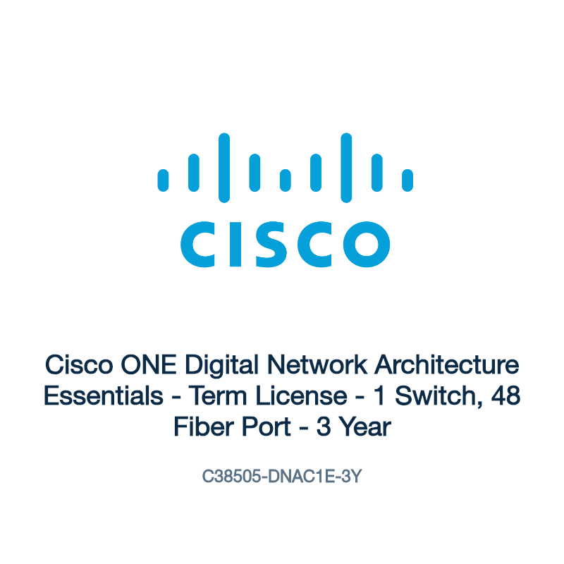 C38505-DNAC1E-3Y: Cisco ONE Digital Network Architecture Essentials