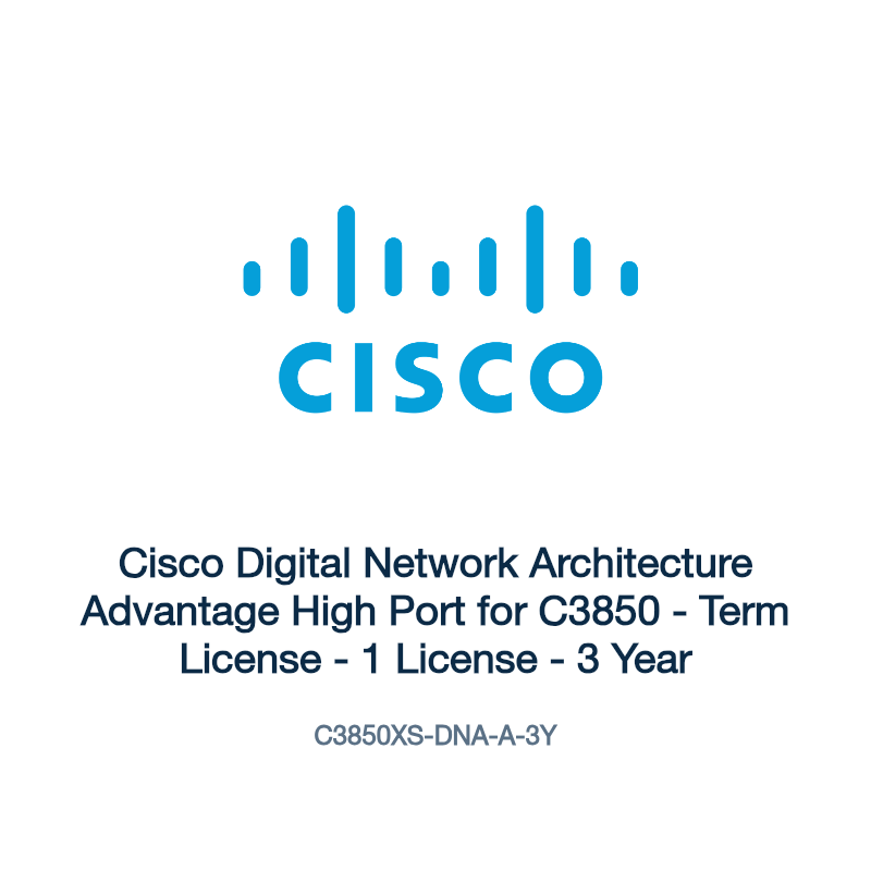 C3850XS-DNA-A-3Y: Cisco Digital Network Architecture Advantage High Port for C3850