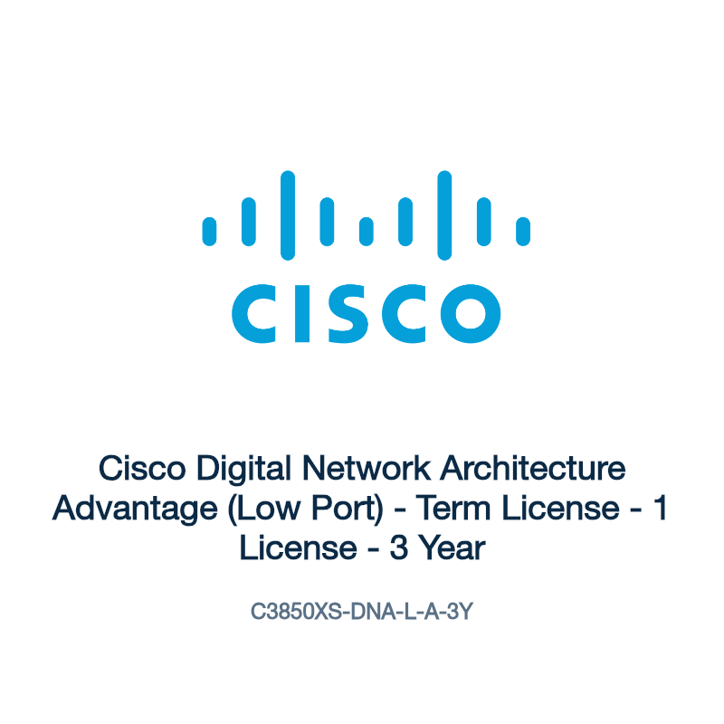 C3850XS-DNA-L-A-3Y: Cisco Digital Network Architecture Advantage (Low Port)