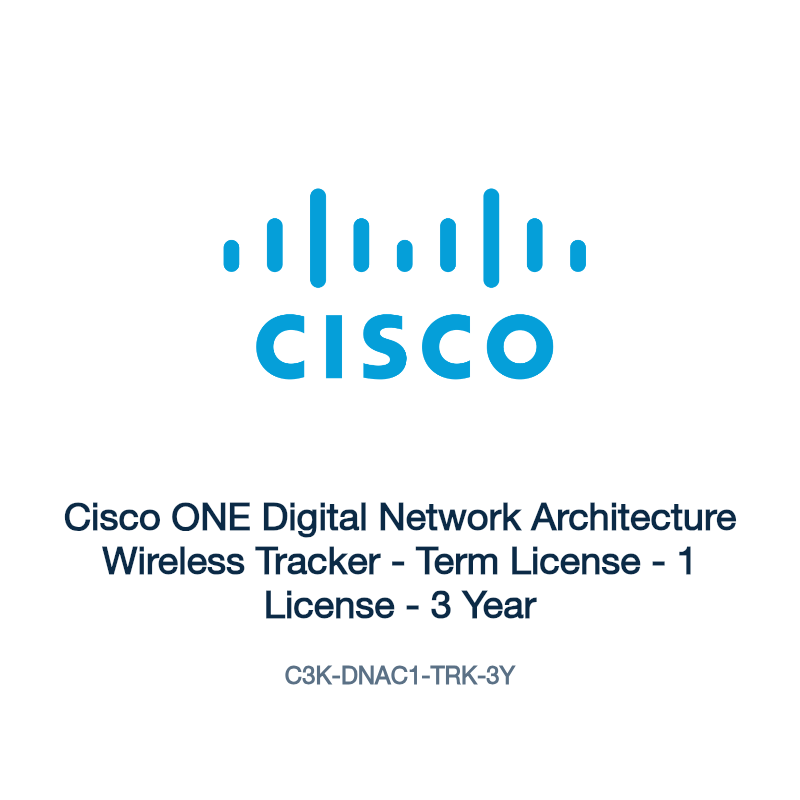 C3K-DNAC1-TRK-3Y: Cisco ONE Digital Network Architecture Wireless Tracker