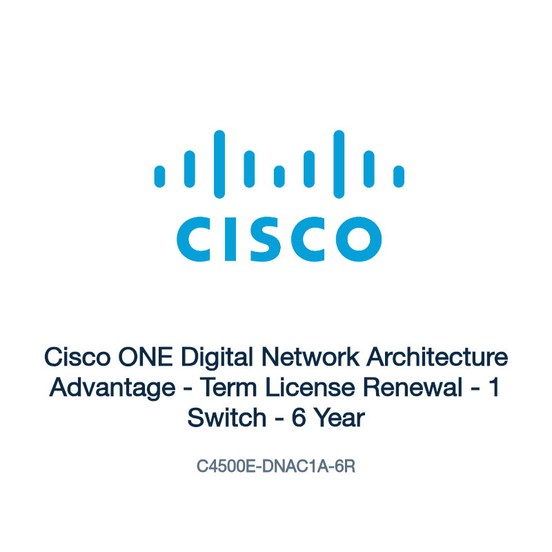 C4500E-DNAC1A-6R: Cisco ONE Digital Network Architecture Advantage